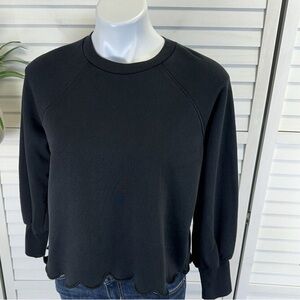 Frame Denim Black Long Sleeve Top